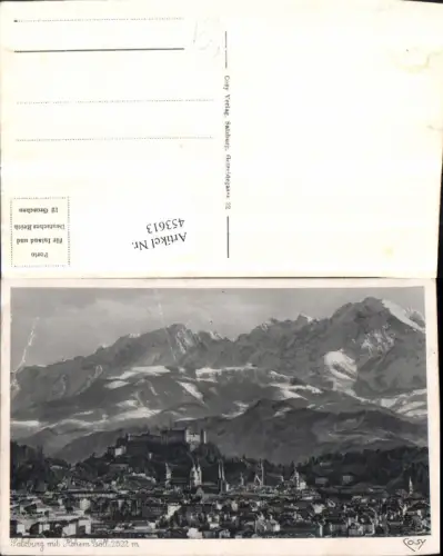453613,Salzburg Totale m. Festung geg. Hohen Göll Bergkulisse pub Cosy