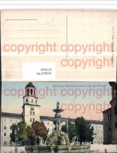 477846,Salzburg Residenzbrunnen Brunnen u. Glockenspiel pub F. Fuchs 2103