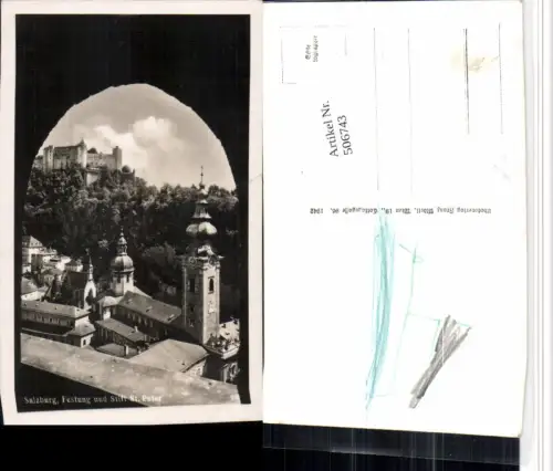 506743,Salzburg Stift St. Peter m. Festung Hohensalzburg