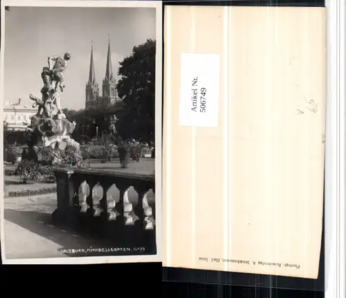 506749,Salzburg Mirabellgarten Statue Kirchentürme pub A. Stockhammer 10178