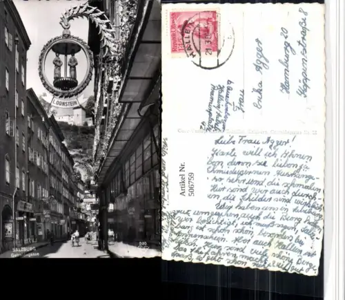 506759,Salzburg Getreidegasse Straßenansicht L. Ornstein pub Cosy 535