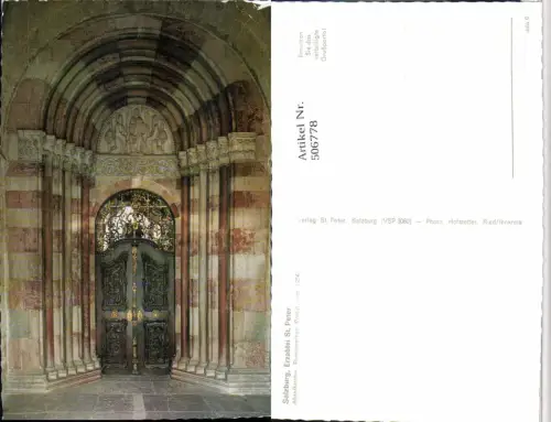 506778,Salzburg Erzabtei St. Peter Abteikirche Romanisches Portal