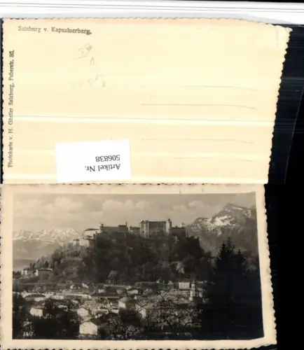 506838,Foto AK Salzburg Teilansicht m. Festung Bergkulisse pub H. Gürtler