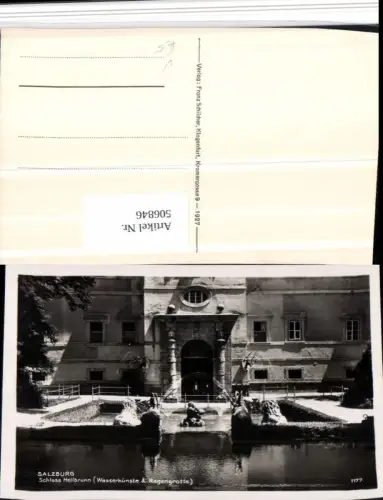 506846,Salzburg Schloss Hellbrunn Wasserkünste Regengrotte pub F. Schilcher 1177