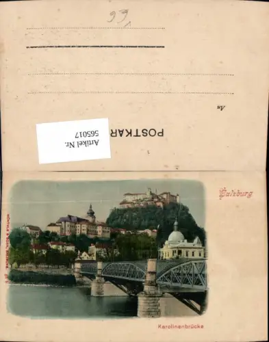 565017,Salzburg Karolinenbrücke Brücke pub Würthle u. Sohn 58b