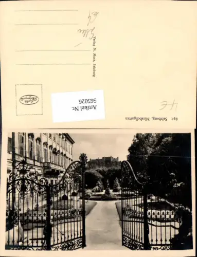 565026,Foto Ak Salzburg Schloss Mirabell Mirabellgarten Blick Festung Hohensalzburg Eisentor Gitter