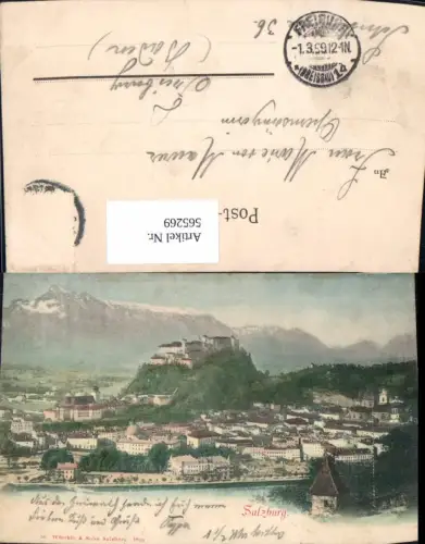 565269,Salzburg m. Festung Hohensalzburg pub Würthle u. Sohn 50