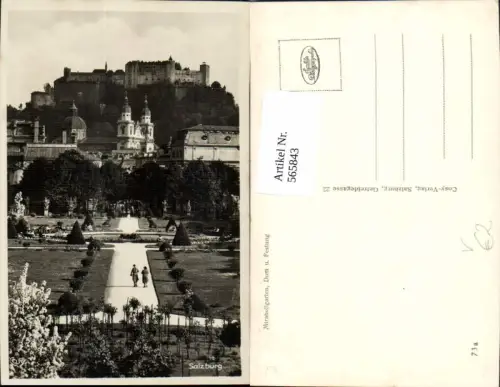 565843,Foto Ak Salzburg Mirabellgarten Dom u. Festung Hohensalzburg pub Cosy