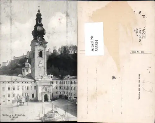 565854,Salzburg Stiftskirche St Peter Brunnen