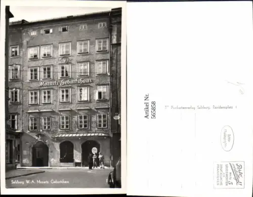 565858,Foto Ak Salzburg Mozart Geburtshaus Getreidegasse
