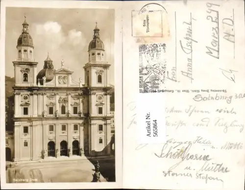 565864,Foto Ak Salzburg Dom Ansicht