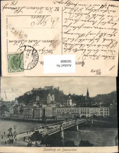 565868,Salzburg Staatsbrücke Brücke Festung Hohensalzburg