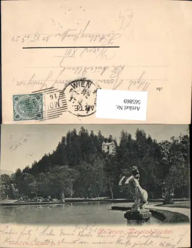 565869,Salzburg Monatsschlösschen Schloss Hellbrunn Brunnen pub Würthle u. Sohn 76b