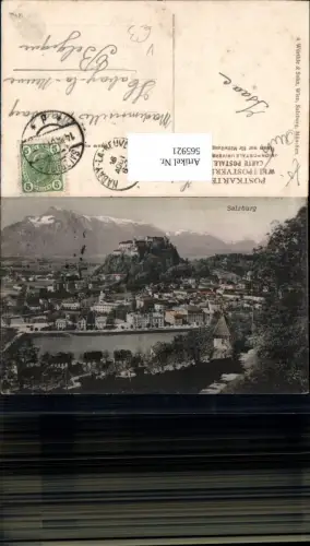 565921,Salzburg Ansicht m. Festung Hohensalzburg pub Würthle u. Sohn 4