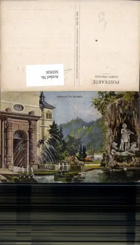 565926,Künstler Ak T. Guggenberger Salzburg Schloss Hellbrunn Wasserspiele Springbrunnen