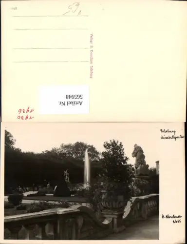 565948,Foto Ak Salzburg Mirabellgarten Springbrunnen pub B. Kerschner 2655