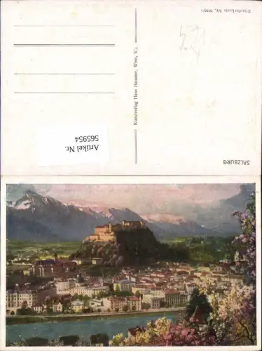 565954,Künstler Ak Salzburg Festung Hohensalzburg pub Hans Hausner 7010euro1