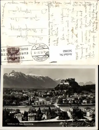 565960,Foto Ak Salzburg m. d. Untersberg Festung Hohensalzburg
