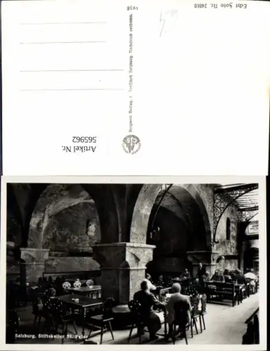 565962,Foto Ak Salzburg Stiftskeller St Peter Innenansicht