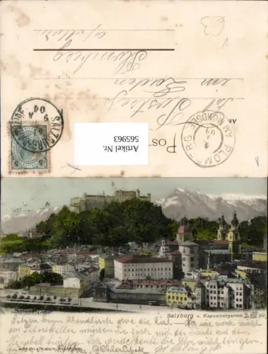 565963,Salzburg v. Kapuzinergarten Festung Hohensalzburg pub Würthle u. Sohn