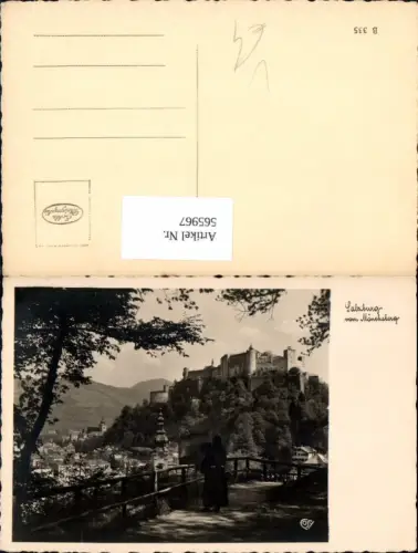 565967,Foto Ak Salzburg v. Mönchsberg Mönch Festung Hohensalzburg pub Cosy B 335