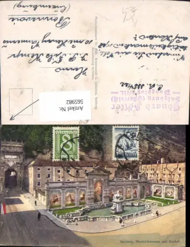 565982,Künstler Ak Salzburg Pferdeschwemme u. Neutor