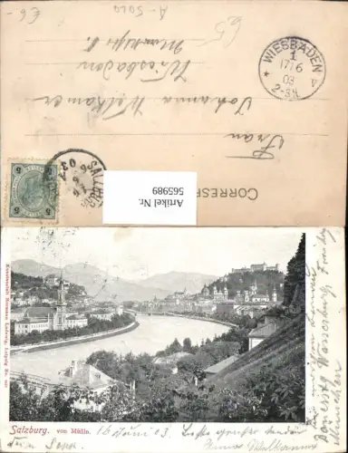 565989,Salzburg v. Mülln gesehen Festung Hohensalzburg