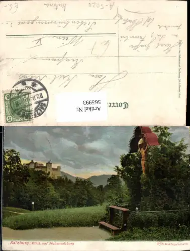 565993,Salzburg Blick auf Festung Hohensalzburg Marterl Kreuz