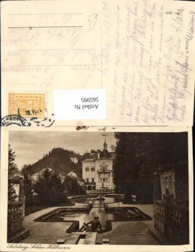 565995,Salzburg Schloss Hellbrunn Tischgrotte Wasserspiele Springbrunnen