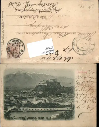 572368,Reliefkarte Präge AK Salzburg pub Stengel Co. Ser. V 1373
