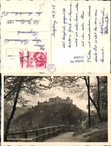 572424,Salzburg vom Mönchsberg Festung Hohensalzburg