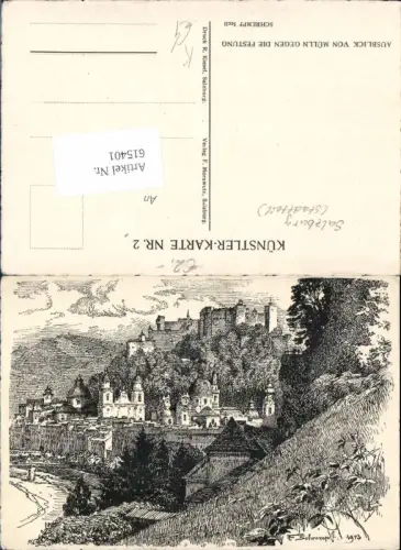 615401,tolle Künstler AK F. Schrempf Salzburg Mülln Festung