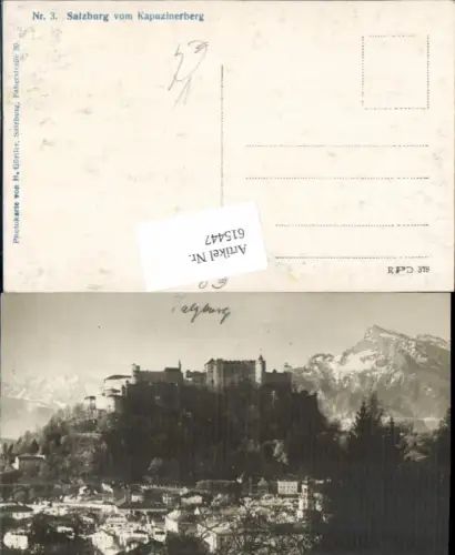 615447,Foto-AK Salzburg Festung pub H. Gürtler 3