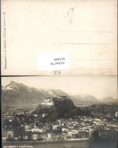 615449,Foto-AK Salzburg vom Kapuzinerberg pub H. Gürtler