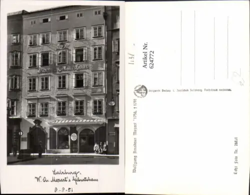 624772,Foto Ak Salzburg W. A. Mozart Geburtshaus
