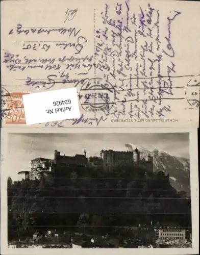 624926,Foto Ak Salzburg Hohensalzburg m. Untersberg