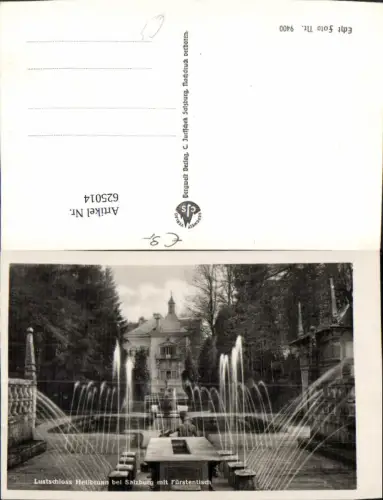 625014,Foto Ak Salzburg Lustschloss Hellbrunn m. Fürstentisch Springbrunnen Brunnen
