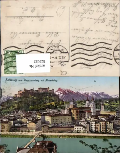 625022,Salzburg v. Kapuzinerberg m. Mozartsteg