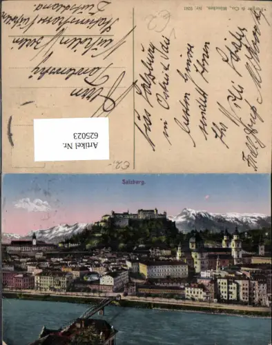 625023,Salzburg Ansicht m. Brücke u. Festung Hohensalzburg pub Purger Co 9241
