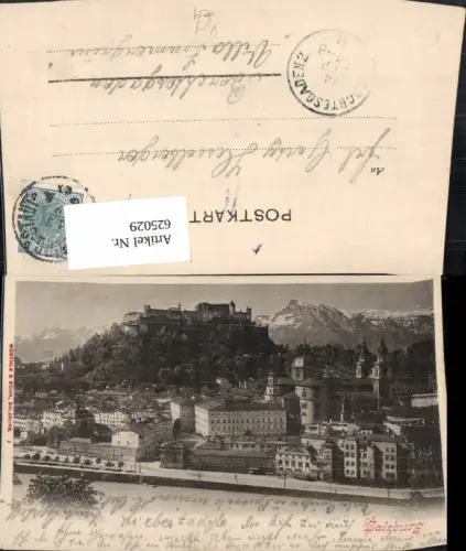 625029,Salzburg Ansicht m. Festung Hohensalzburg pub Würthle Sohn 2