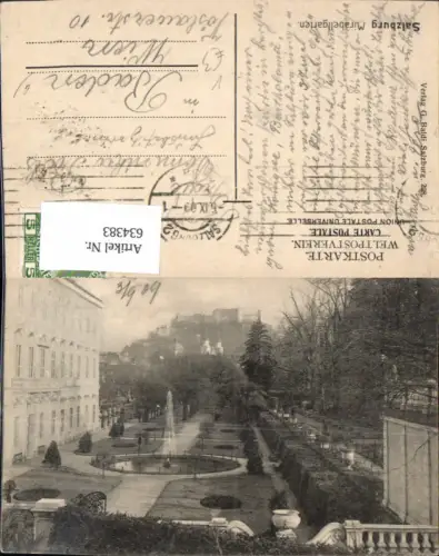 634383,Salzburg Mirabellgarten m. Blick auf Festung pub G. Baldi 208