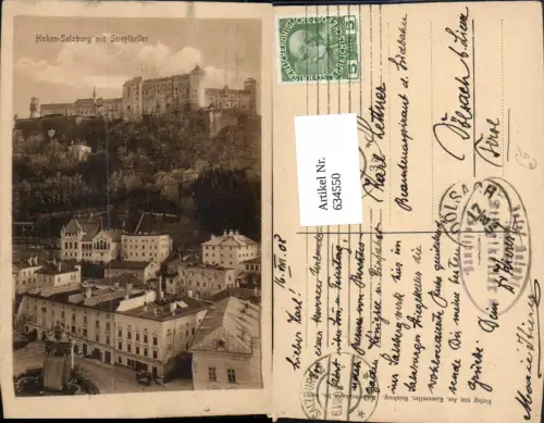 634550,Salzburg Hohensalzburg m. Stieglkeller