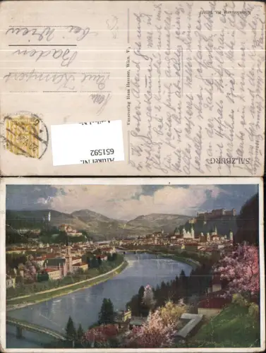 651592,Künstler Ak Salzburg Ansicht pub Hans Hausner 7010euro2