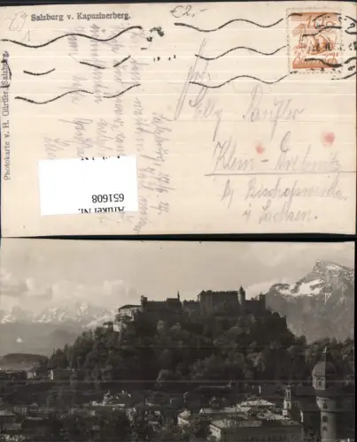 651608,Foto Ak Salzburg vom Kapuzinerberg pub H. Gürtler