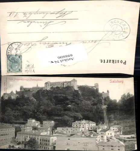 698800 Salzburg Stadt Hohensalzburg Festungsbahn pub Stengel e Co. 1384