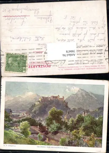 700478 Künstler AK E. T. Compton Salzburg Stadt Mozarthäuschen