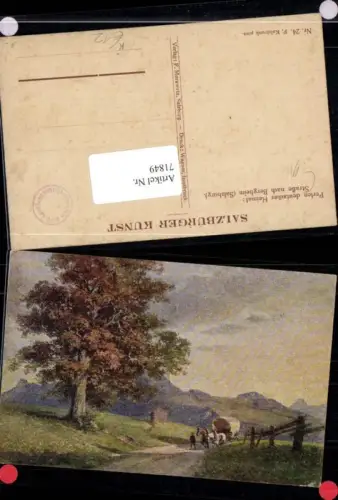 71849,Künstlerkarte F. Kulstrunk Straße nach Bergheim Salzburg