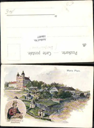 106497,Litho Maria Plain bei Salzburg F. Kulstrunk sign