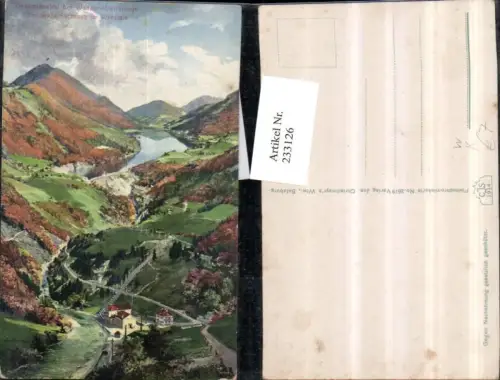 233126,Künstler AK F. Kulstrunk Wasser-Kraftanlage Totale d. Stadt Salzburg im Wiestale