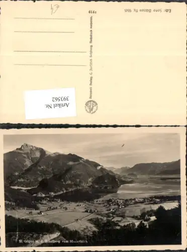 393562,St. Gilgen Totale m. d. Schafberg vom Mozartblick Bergkulisse